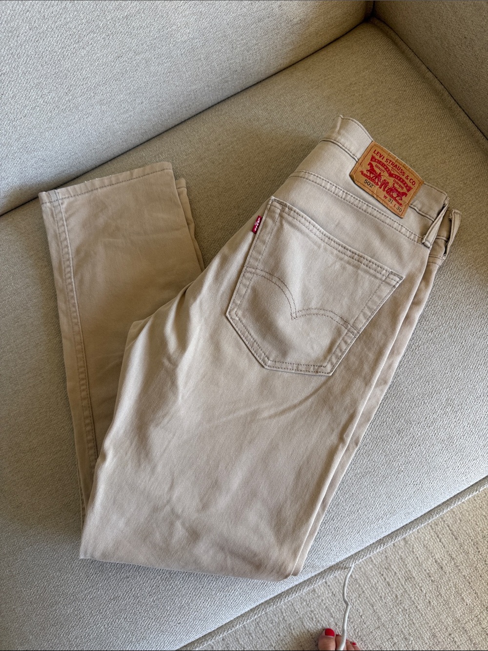 Levi's Straight Leg Jeans in Light Beige